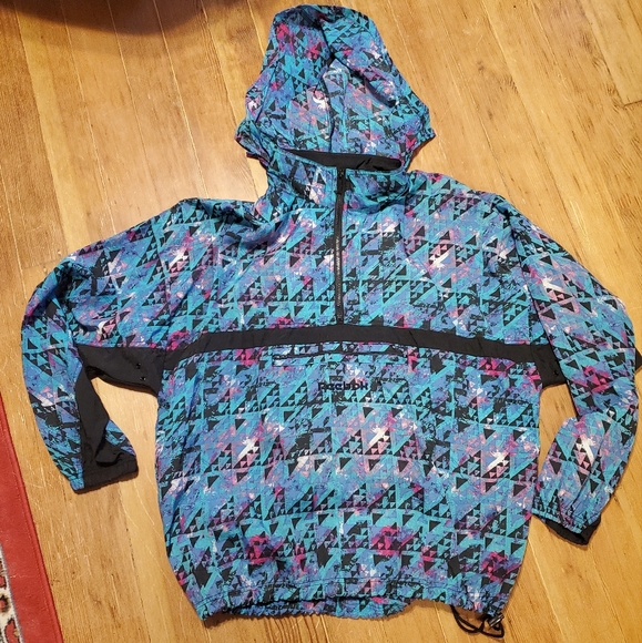 Reebok Other - Vintage 90s Reebok Windbreaker Blue Oversized Fit half Zip Unisex Jacket Size L